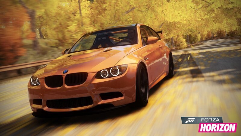 Orange BMW Car — Dynamic, Autumn