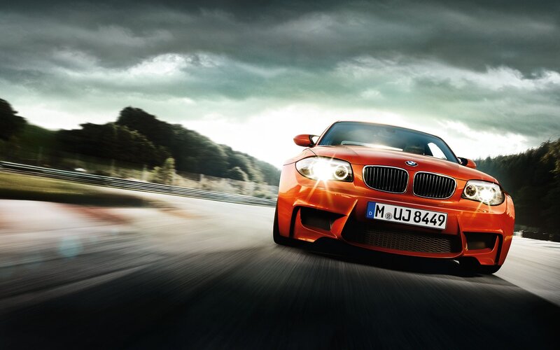Orange BMW Car — Red