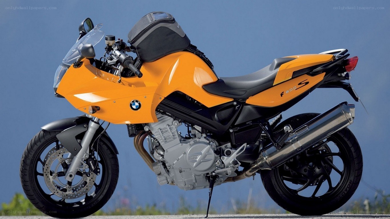 orange BMW F800S motorcycle