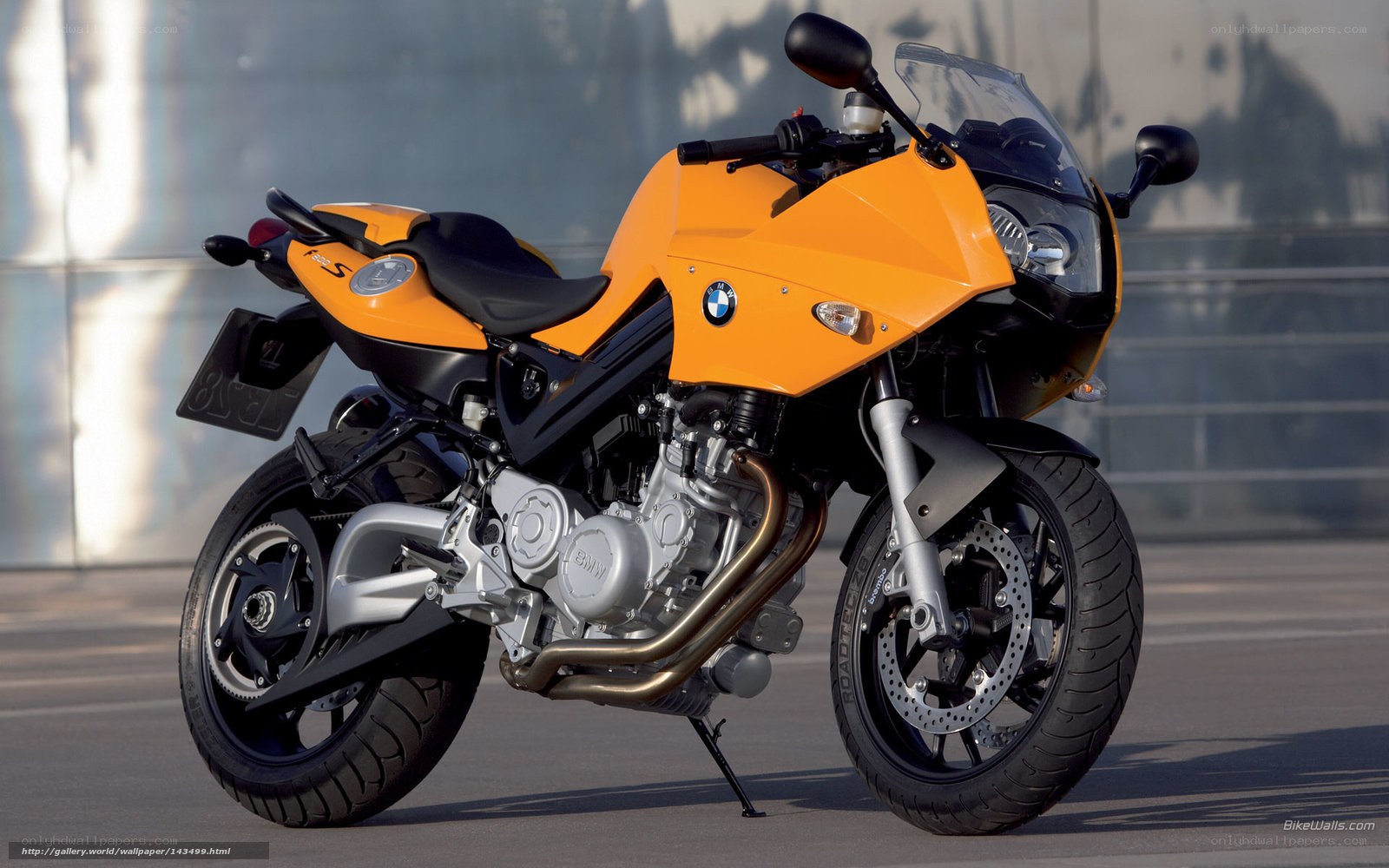orange BMW F800S motorcycle