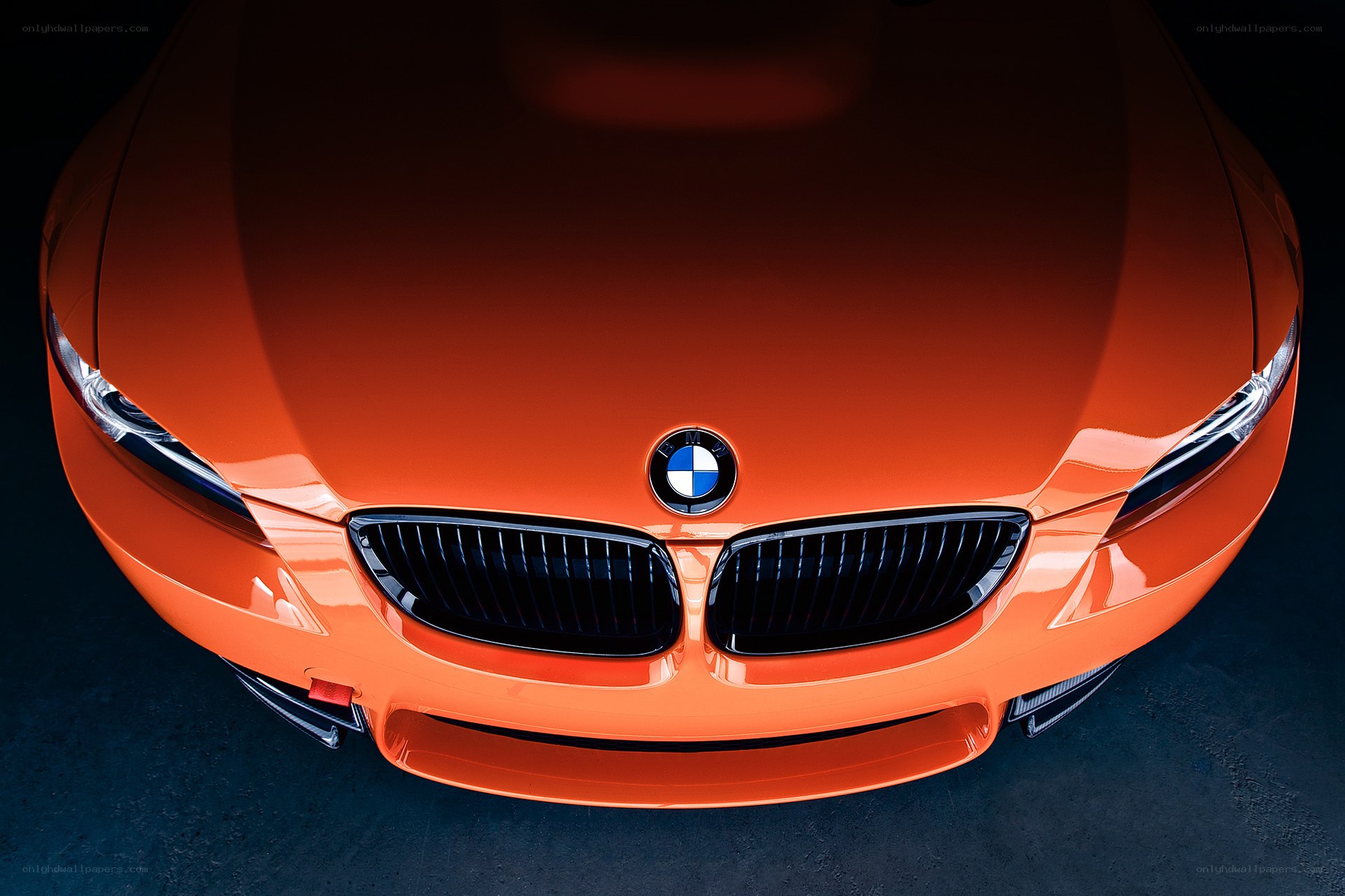 Orange BMW front view
