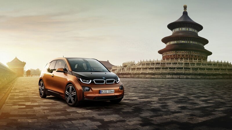 Orange BMW I3 Car — Brown