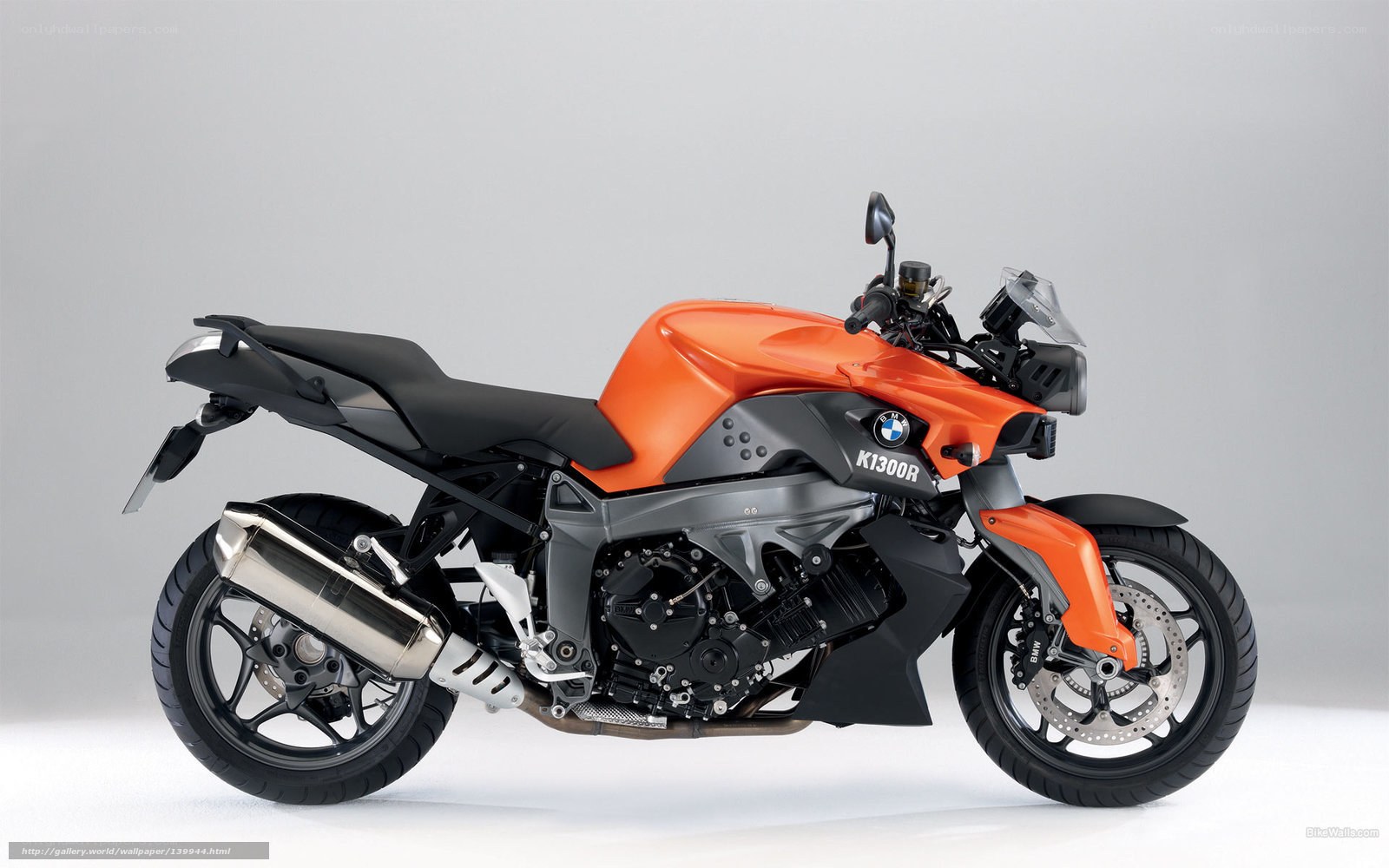 Orange BMW K1300R motorcycle
