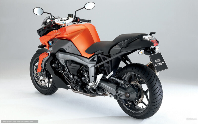 Orange BMW K1300R Motorcycle — Neutral, Photograph, Seat, Handlebars