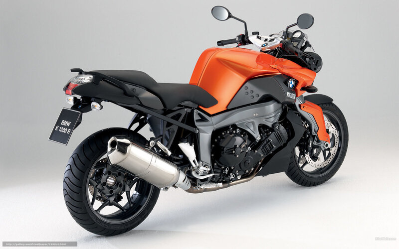 Orange BMW K1300R Motorcycle — Neutral