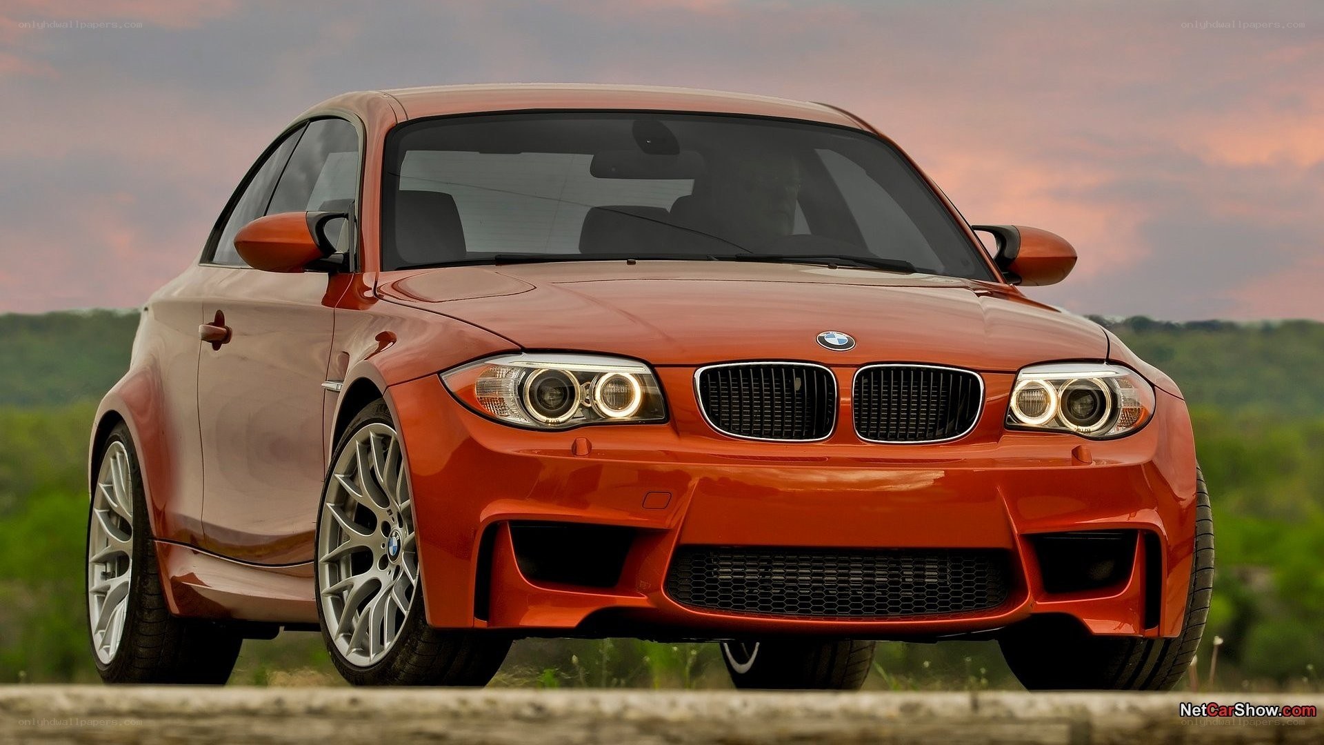 Orange BMW M135i car