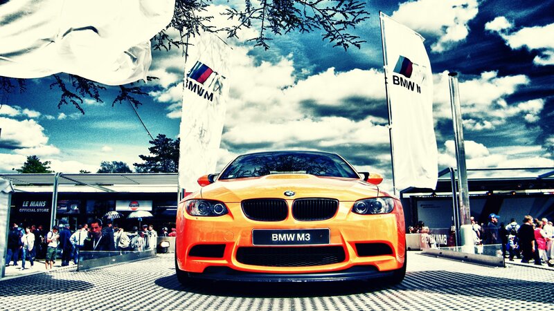 Orange BMW M3 at Le Mans