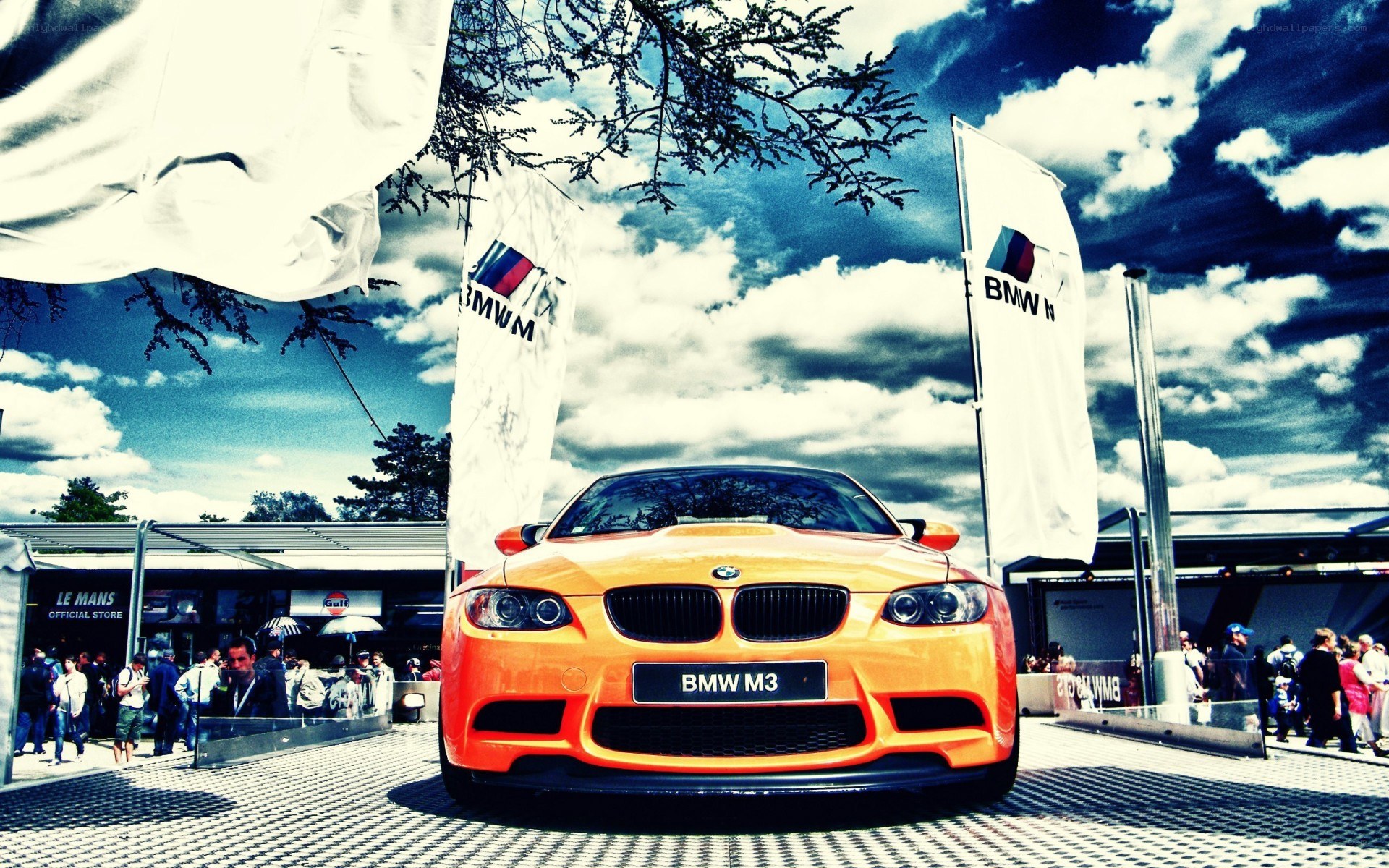 Orange BMW M3 at Le Mans
