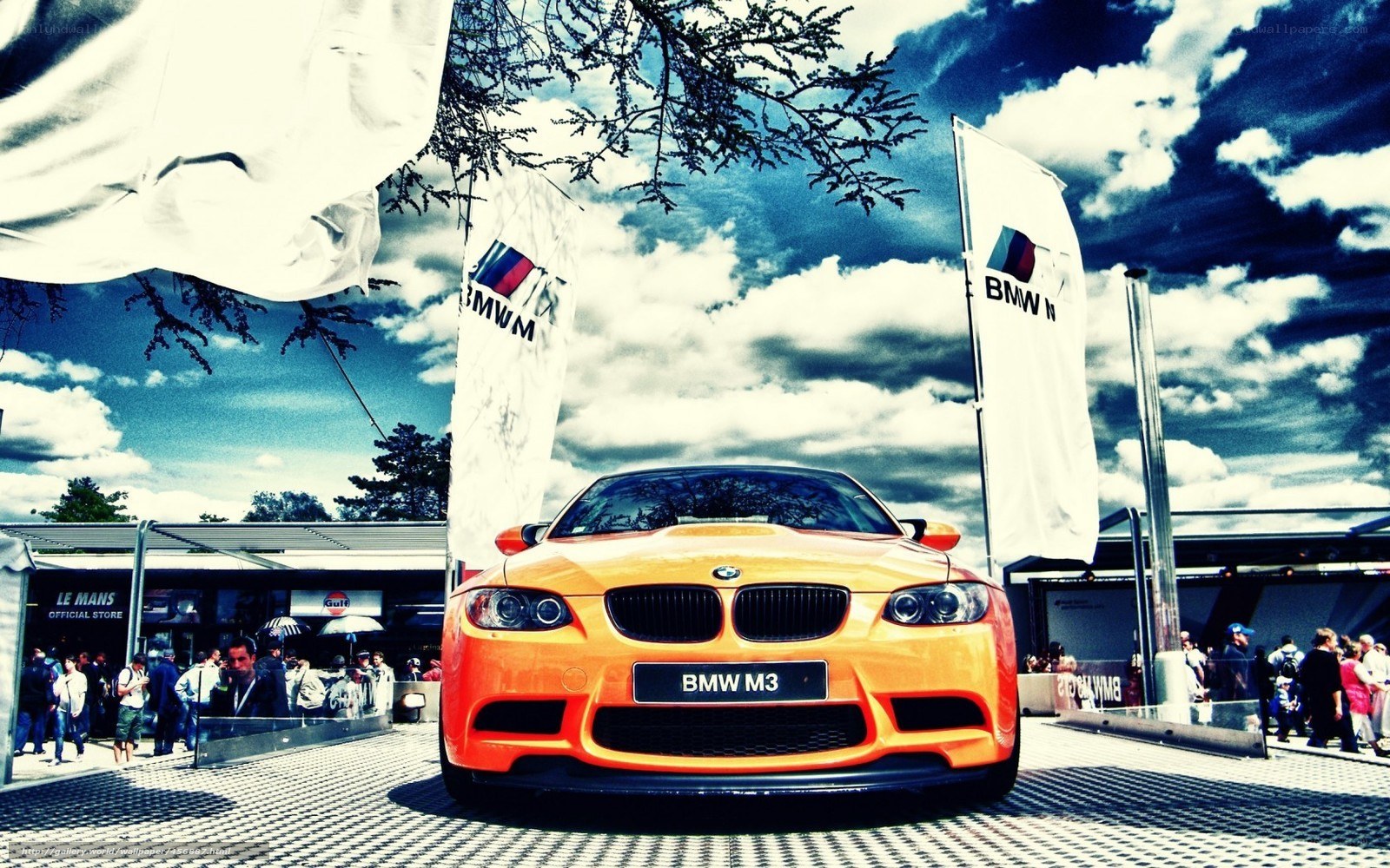 Orange BMW M3 at Le Mans