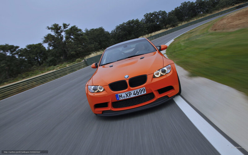 Orange BMW M3 Car — Dynamic