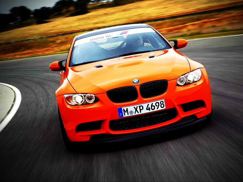 Orange BMW M3 Car