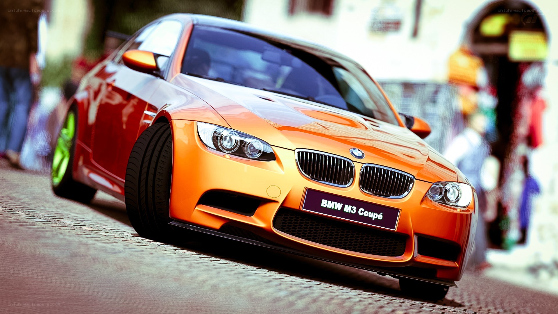 orange bmw m3 coupe