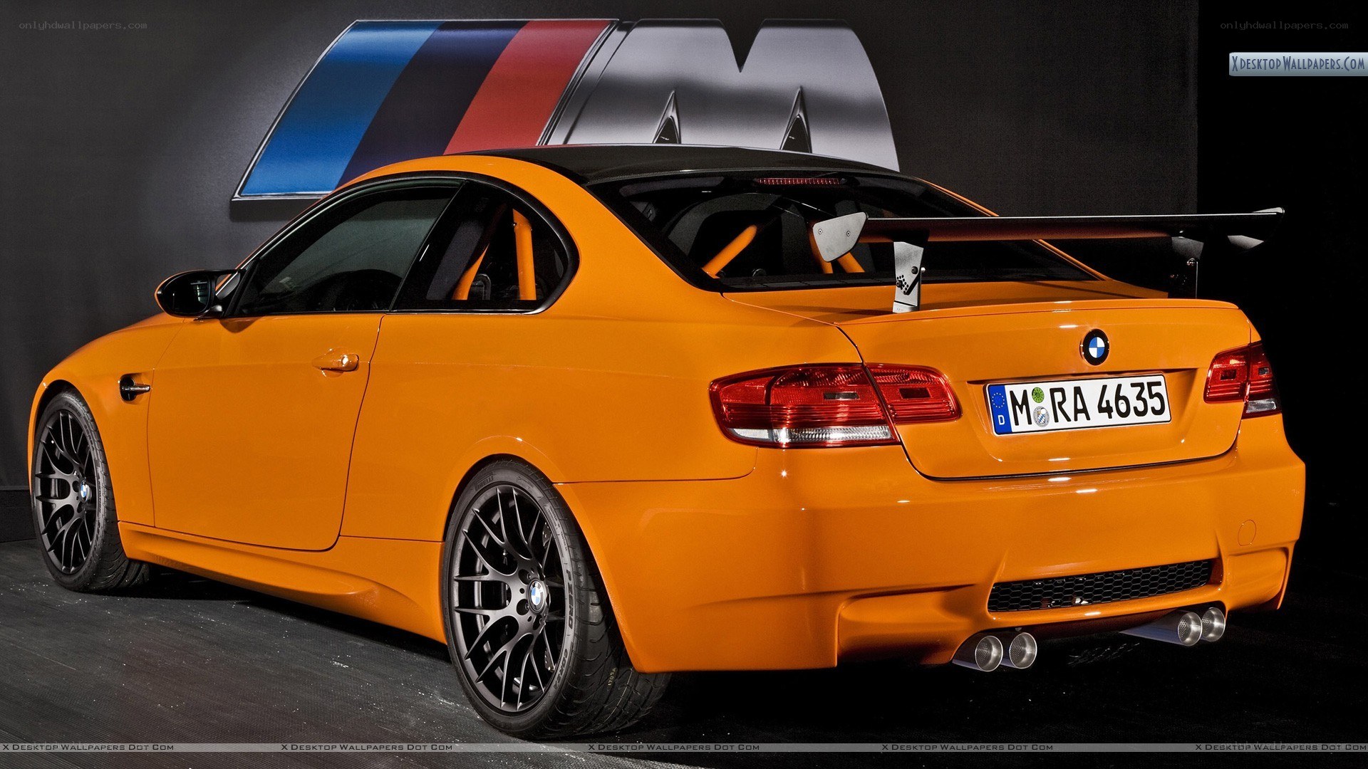 orange BMW M3 coupe