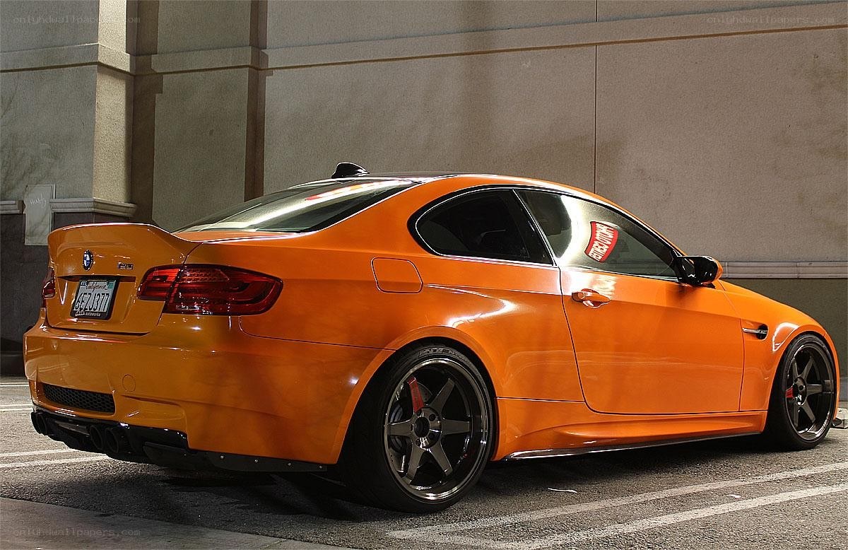 orange bmw m3 coupe