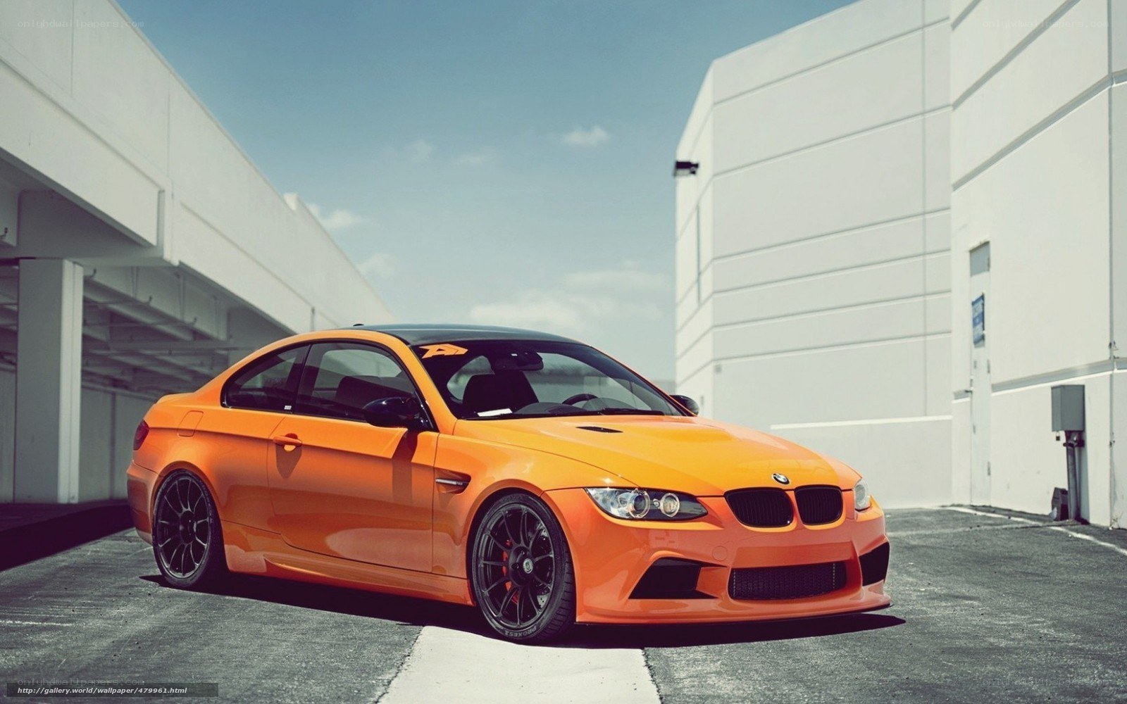 orange BMW M3 coupe