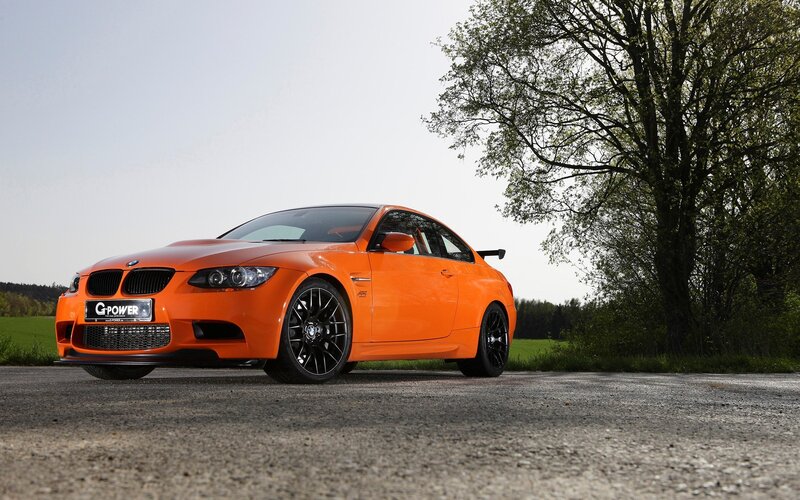 Orange BMW M3 Coupe — Calm, Afternoon, Photograph, Tree