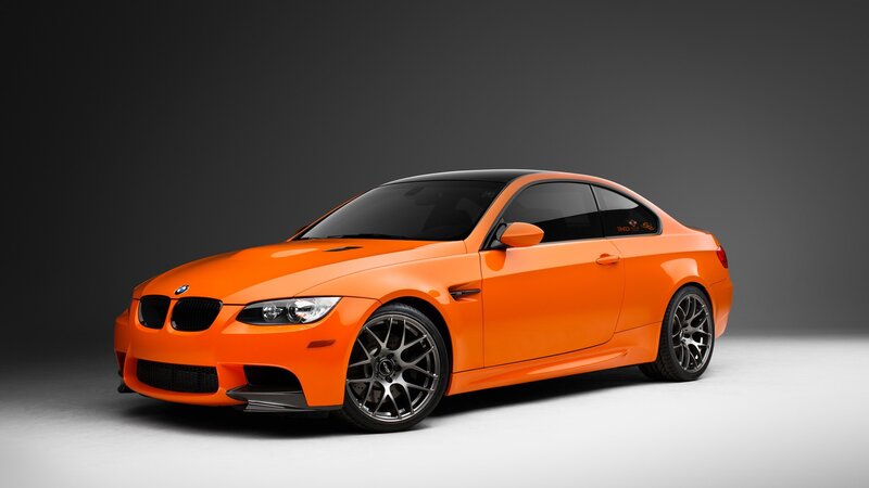 Orange BMW M3 Coupe — Dramatic, Photograph, Car