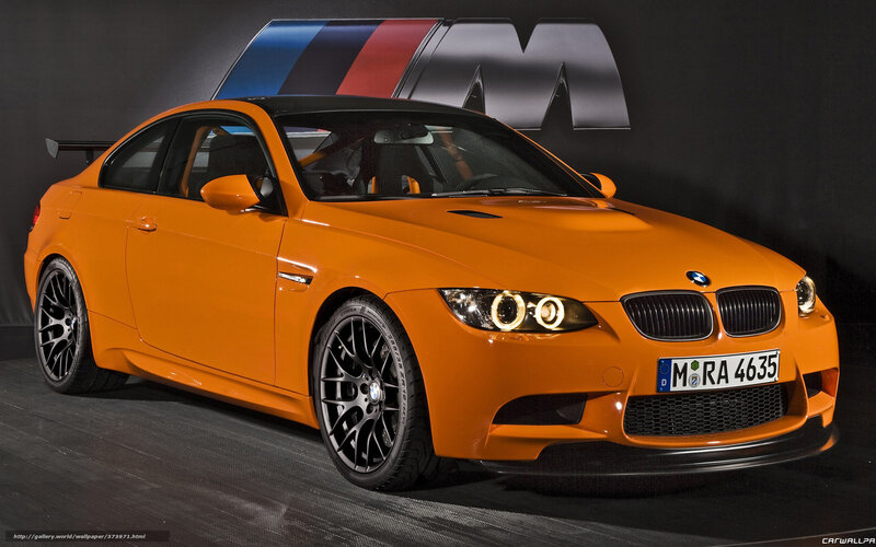 Orange BMW M3 Coupe — Dramatic, Photograph, M Logo