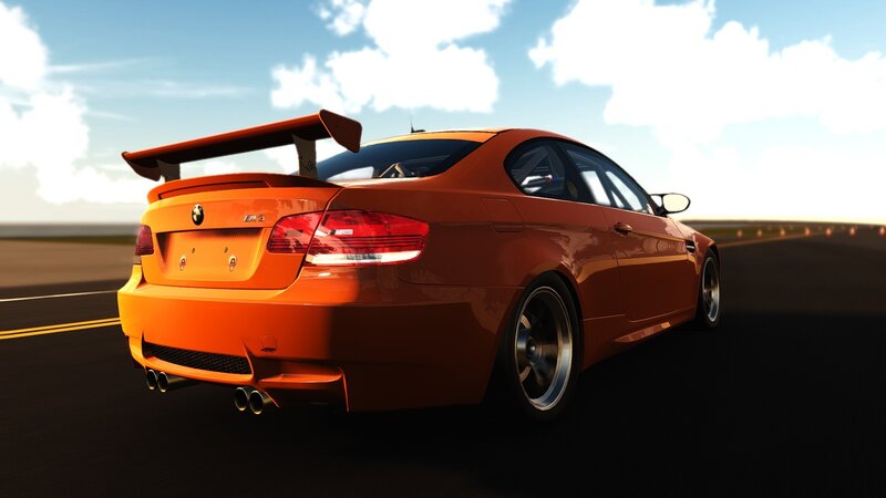 Orange BMW M3 Coupe — Dynamic, Afternoon, 3d Render