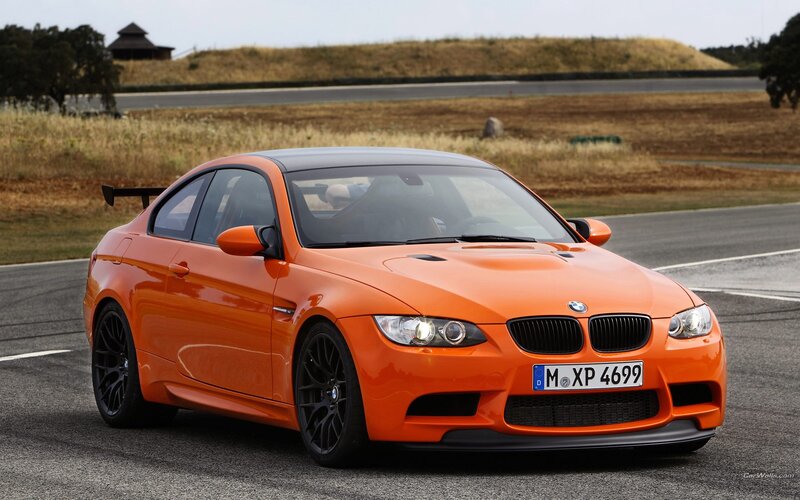 Orange BMW M3 Coupe — Dynamic, Afternoon, Photograph, Race Track, Tarmac