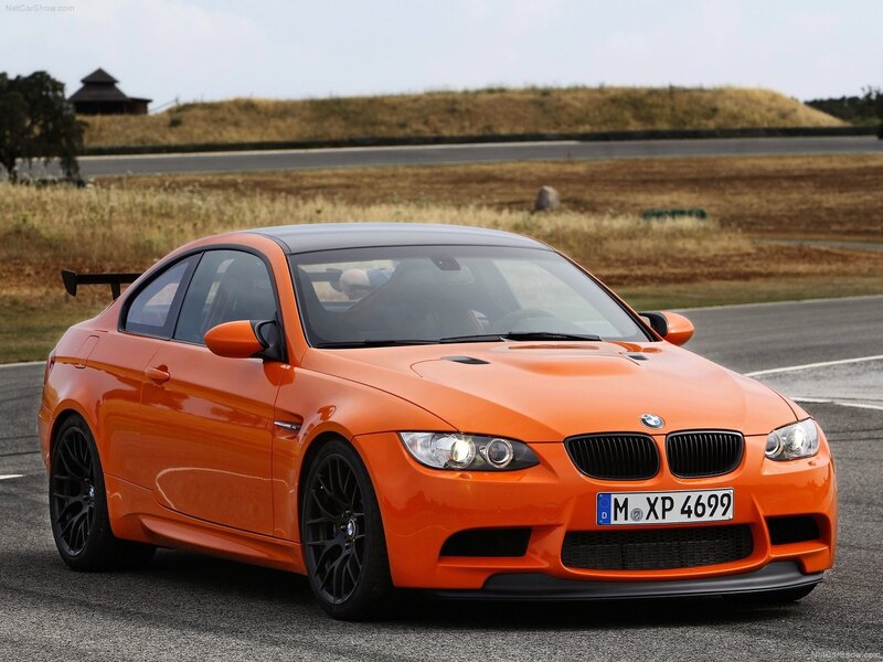 Orange BMW M3 Coupe — Dynamic, Afternoon, Photograph, Race Track, Tire, Rear Wing, Black