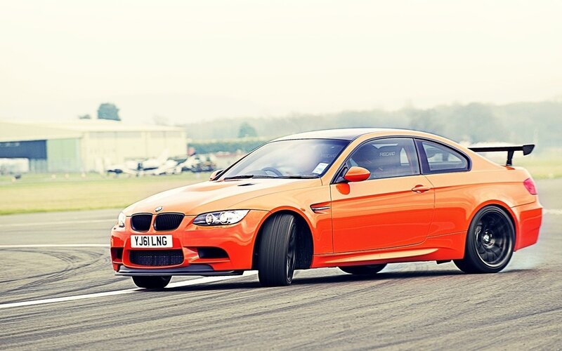 Orange BMW M3 Coupe — Dynamic, Afternoon