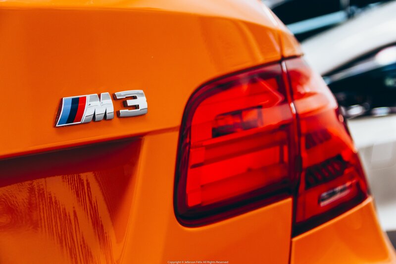 Orange BMW M3 — Dramatic
