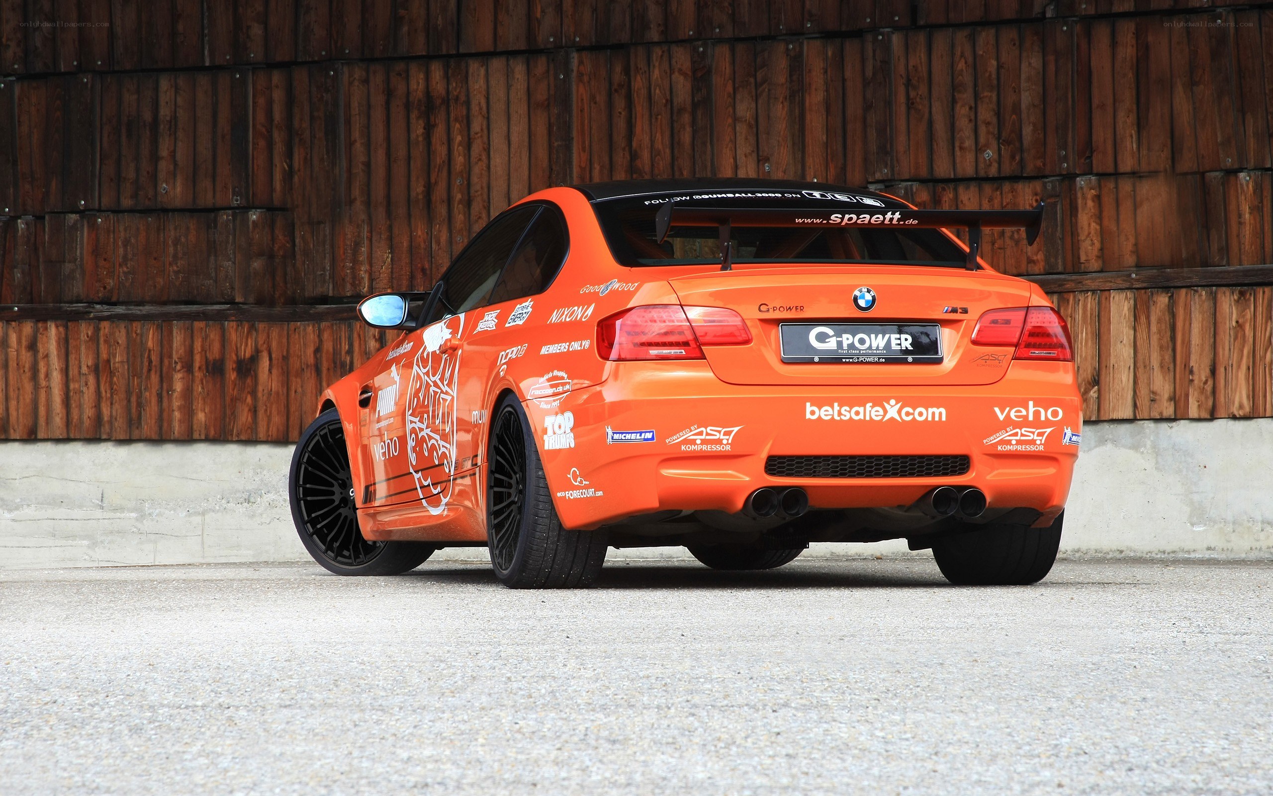 orange BMW M3 race car