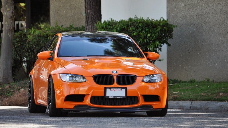 Orange BMW M3 Sedan