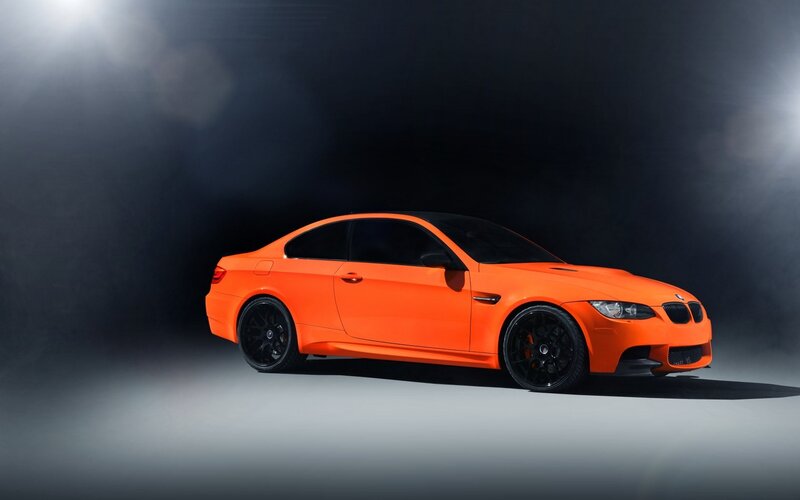 Orange BMW M3 sports car
