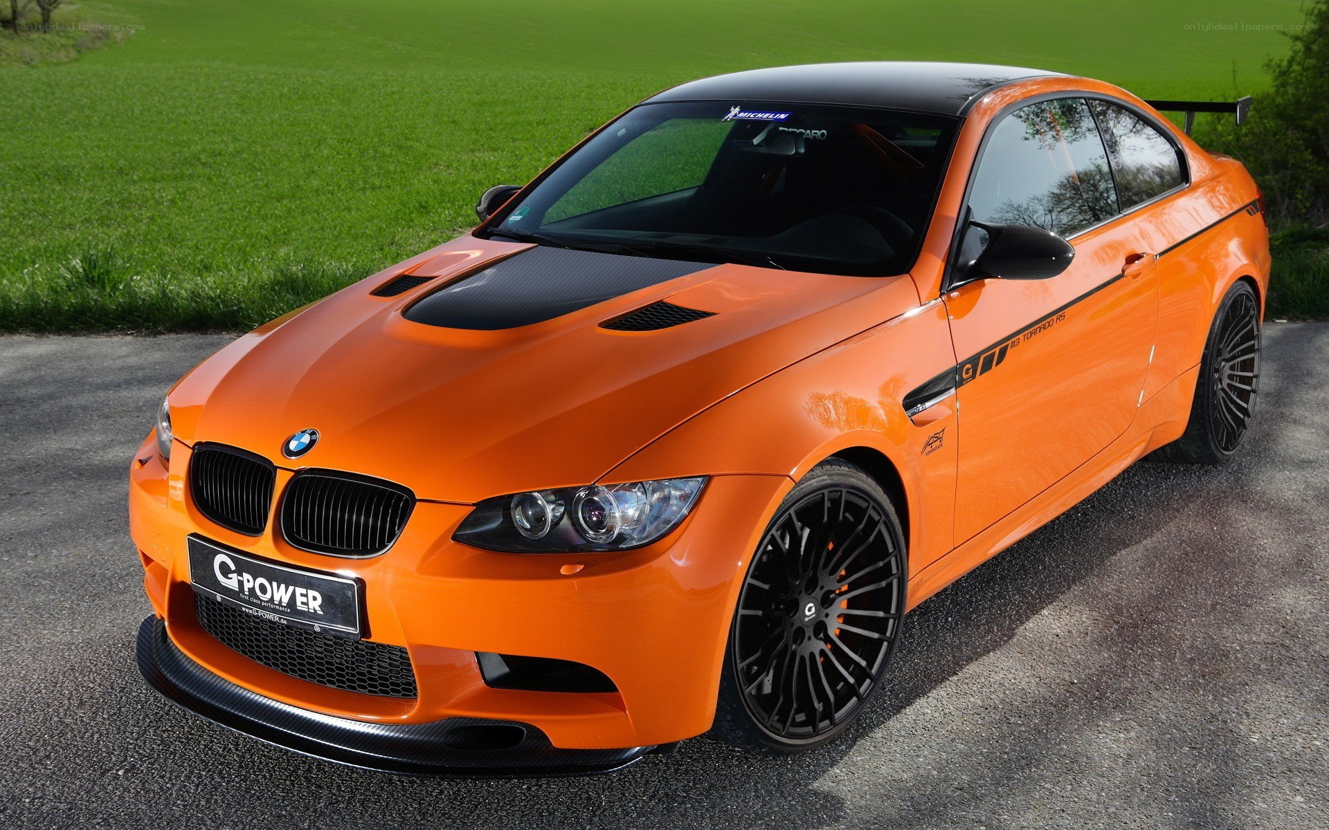 Orange BMW M3 with G-Power modifications