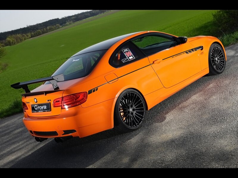 Orange BMW M3 with G-Power modifications
