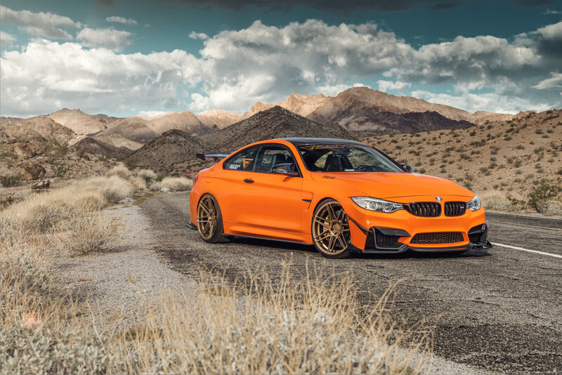 Orange BMW M4 Coupe — Dramatic