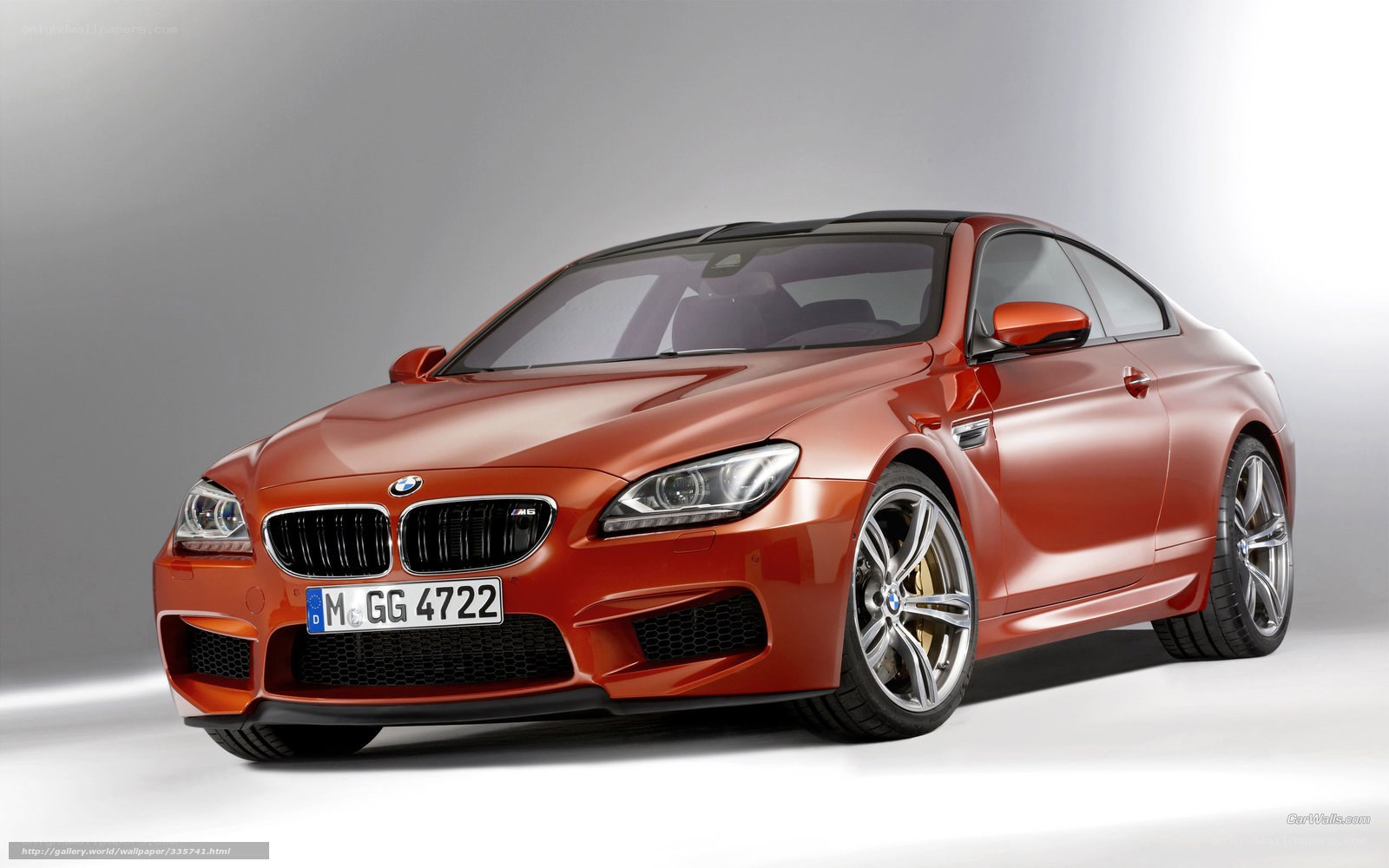 orange BMW M6 coupe