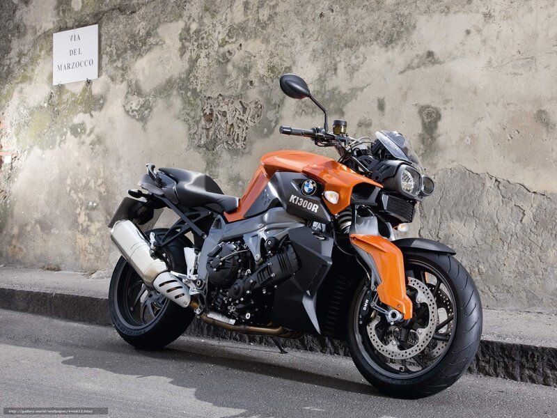 Orange BMW Motorcycle — Calm, Afternoon