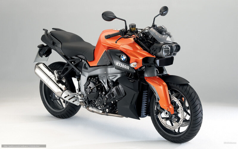 Orange BMW Motorcycle — Neutral, Photograph