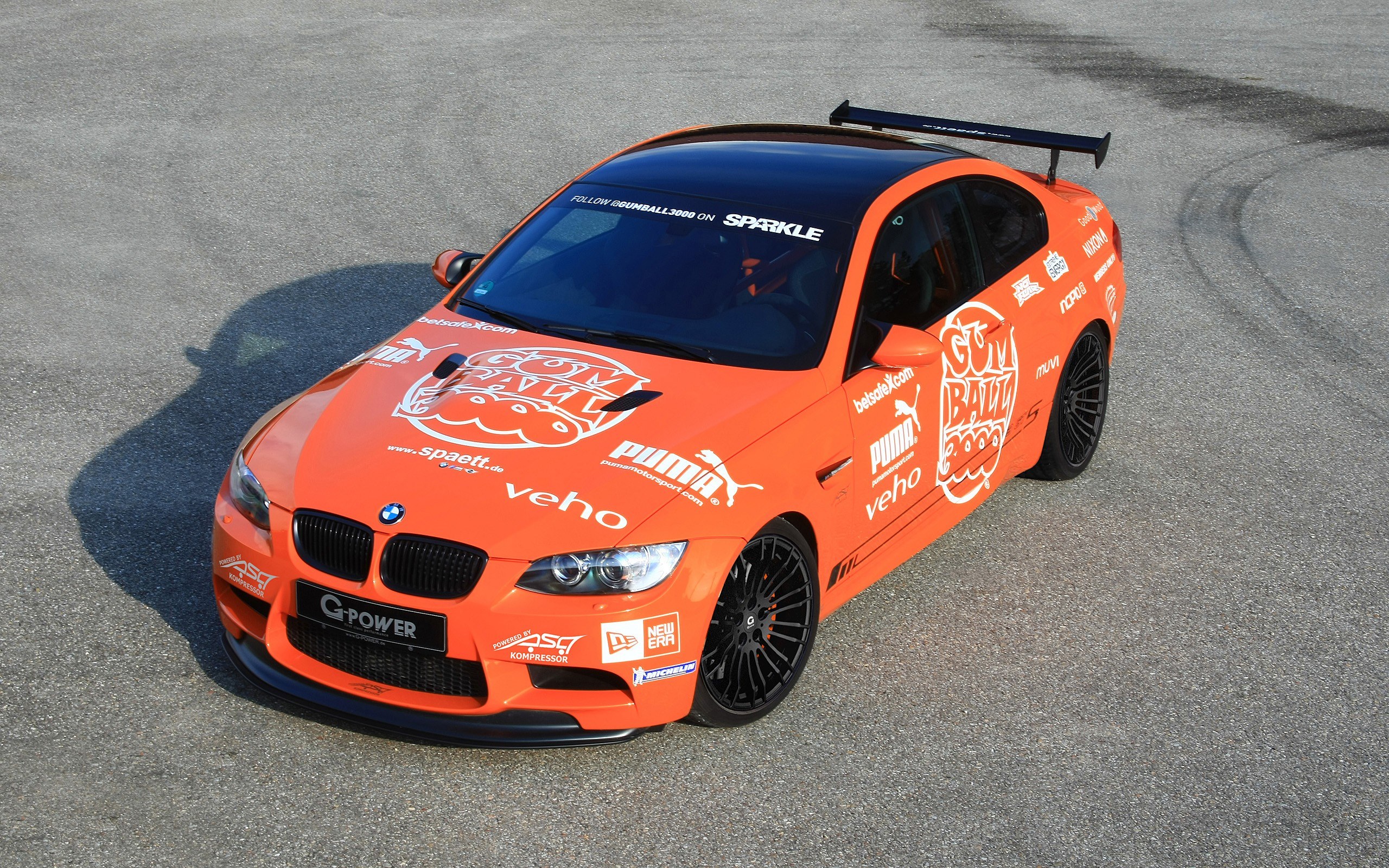 orange BMW race car