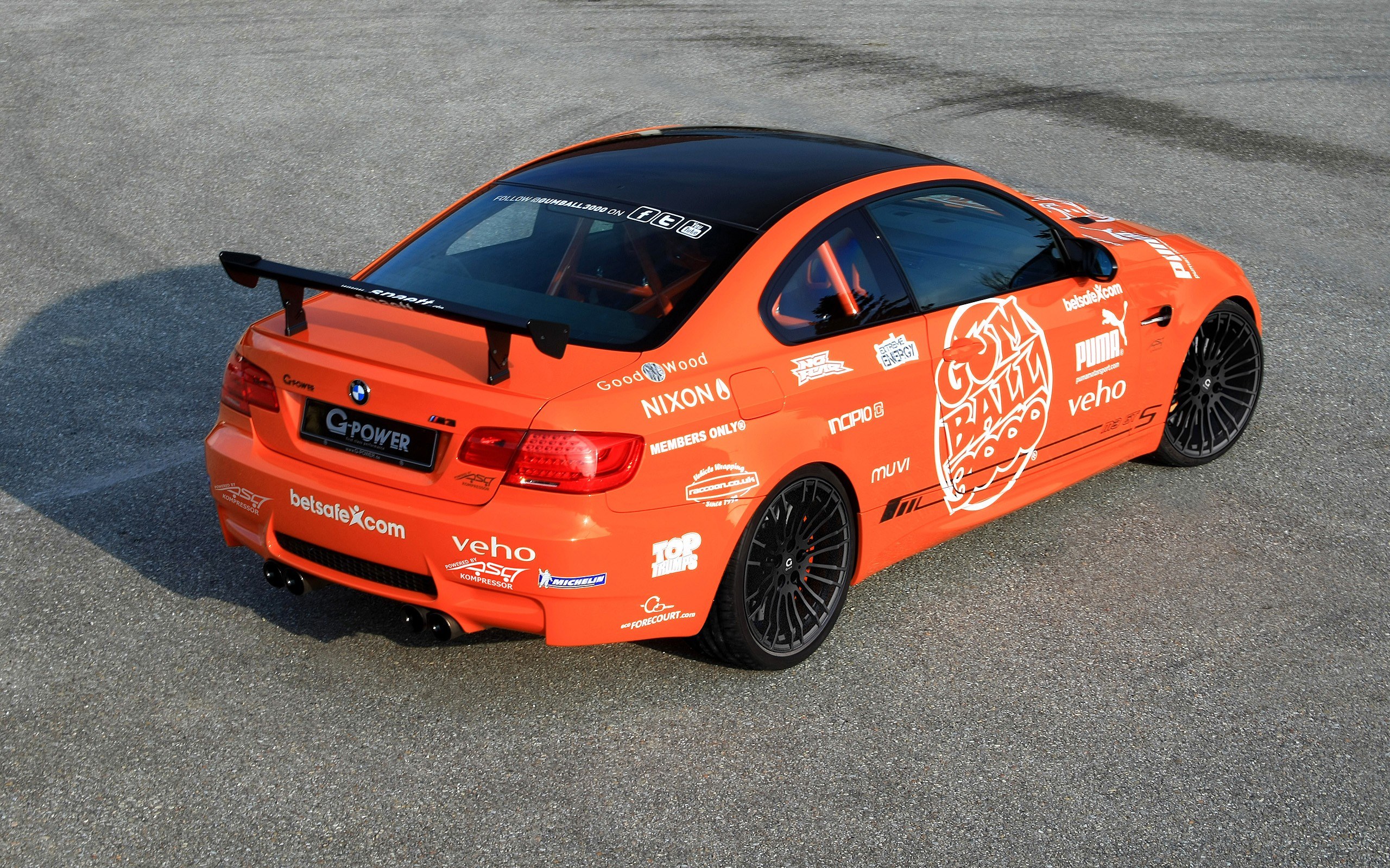 Orange BMW race car