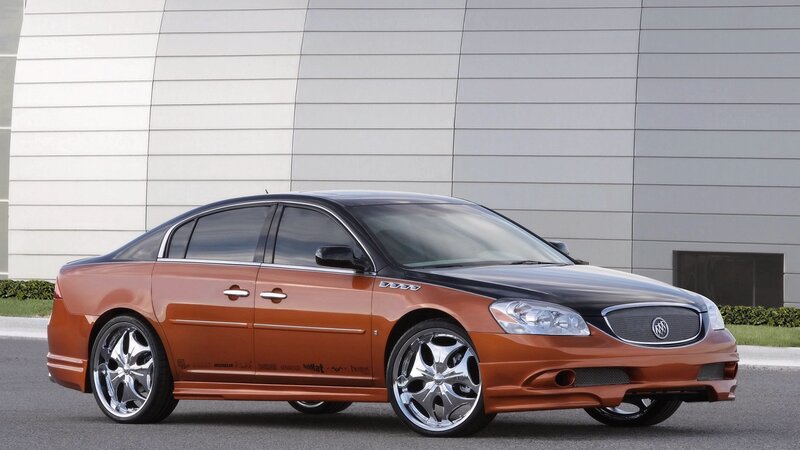 orange buick sedan