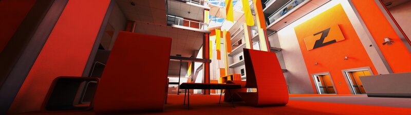 Orange Building Interior