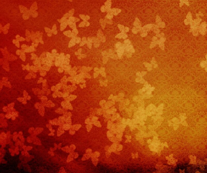 orange butterfly pattern