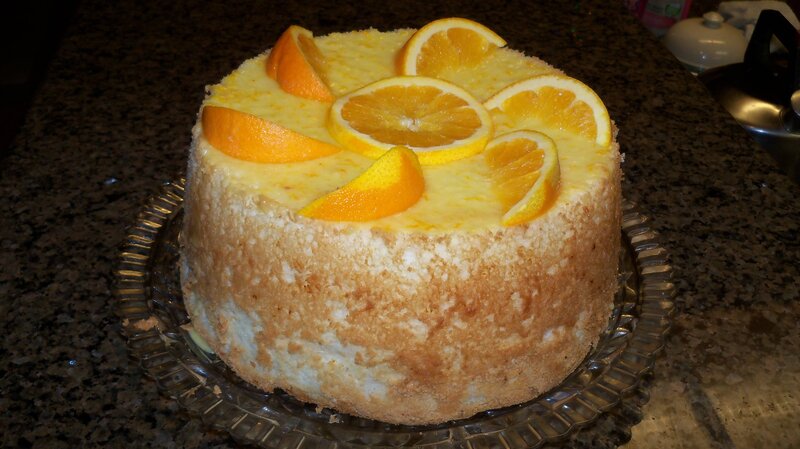 Orange Cake on Platter — Calm
