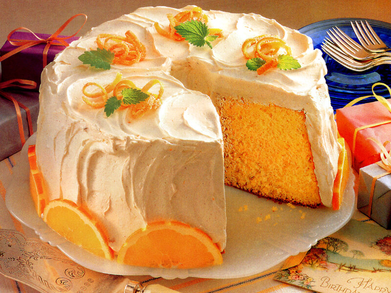 Orange Cake on Platter