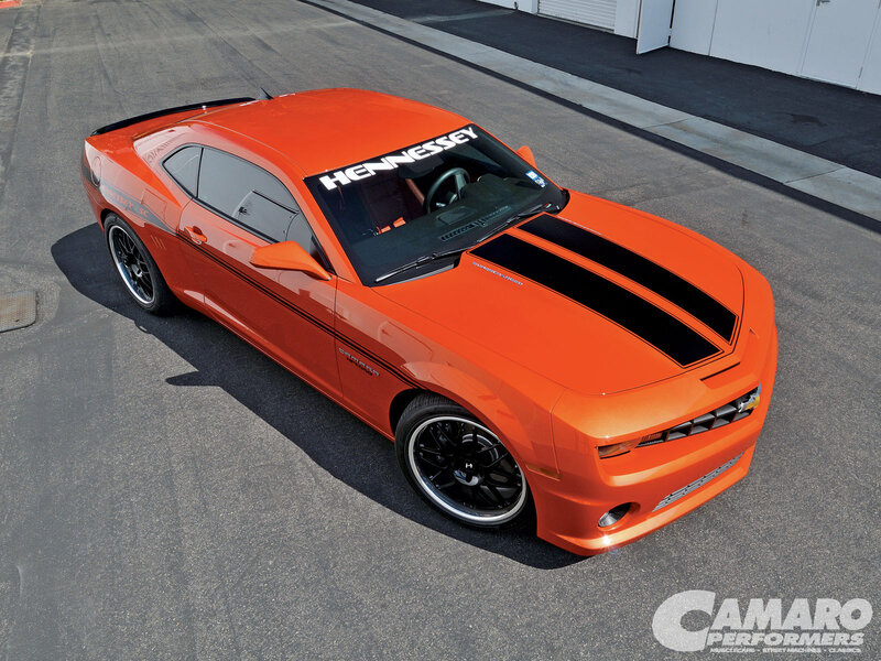 Orange Camaro Car — Dramatic, Afternoon, Photograph