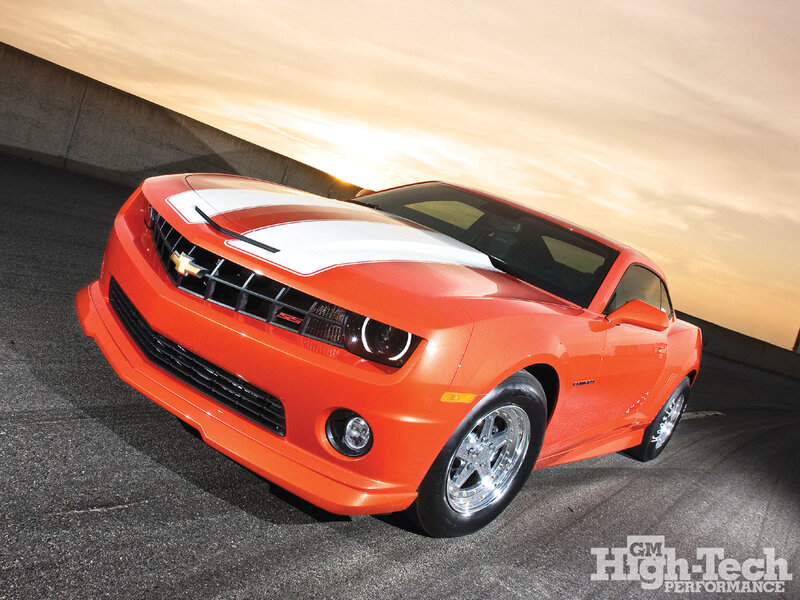 Orange Camaro Car — Dramatic
