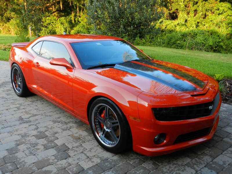Orange Camaro Car — Red, Calm