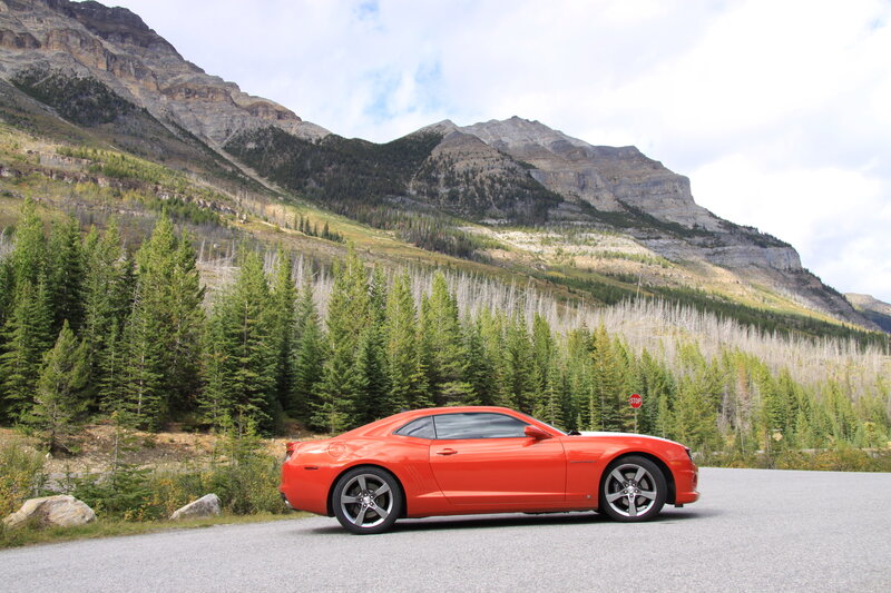 Orange Camaro Car — Red