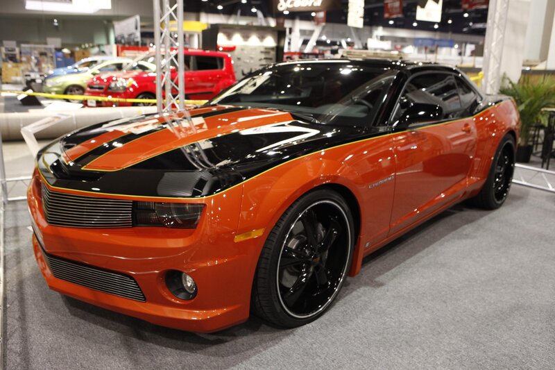 Orange Camaro Car — Showroom