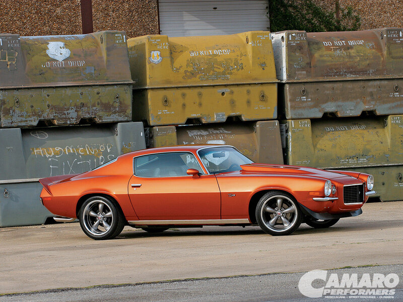 Orange Camaro Car
