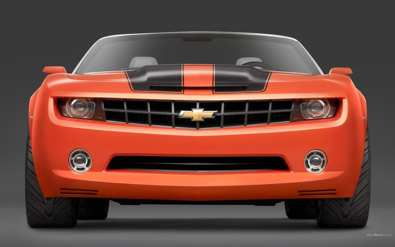 Orange Camaro Concept Car — Dramatic, 3d Render
